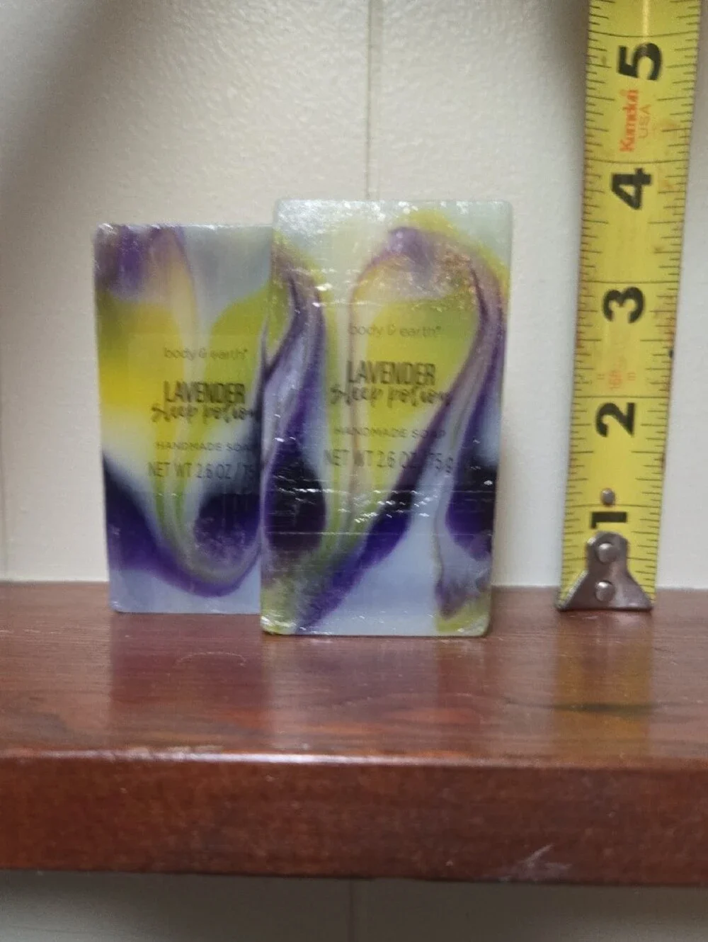 body & earth Lavender Sleep Potion Handmade Soap - Purple & Yellow Set Of 2 Soap
